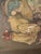 A wonderful somewhat surreal still life of a chicken and basket of mushrooms. Beautifully painted oil on canvas in very...