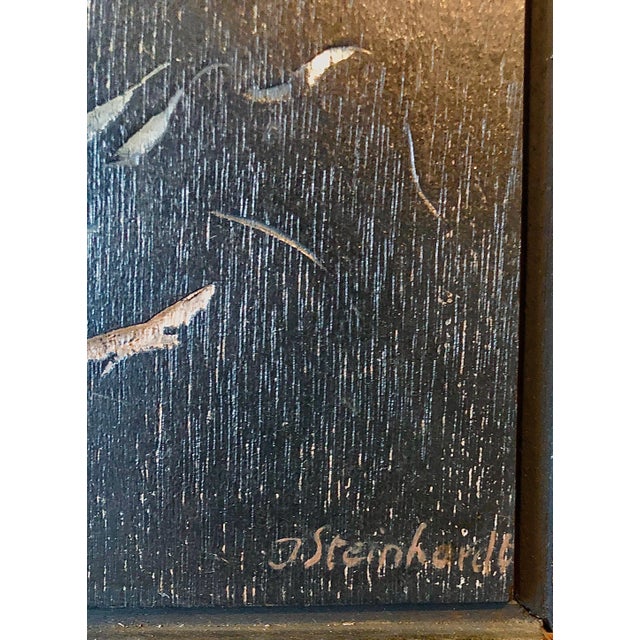 Printmaking Materials Jacob Steinhardt, German Expressionist Hand Carved Colored Original Wood Pane Art Israeli Bezalel, 1965 For Sale - Image 7 of 13