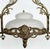Late 19th Century Neoclassical Style Ornate Bronze Chandelier With Glass Shade For Sale - Image 4 of 10