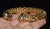 Vintage Fope Flex'it 18k Gold Natural Blue Sapphire Open Cuff Bangle Bracelet For Sale - Image 9 of 15