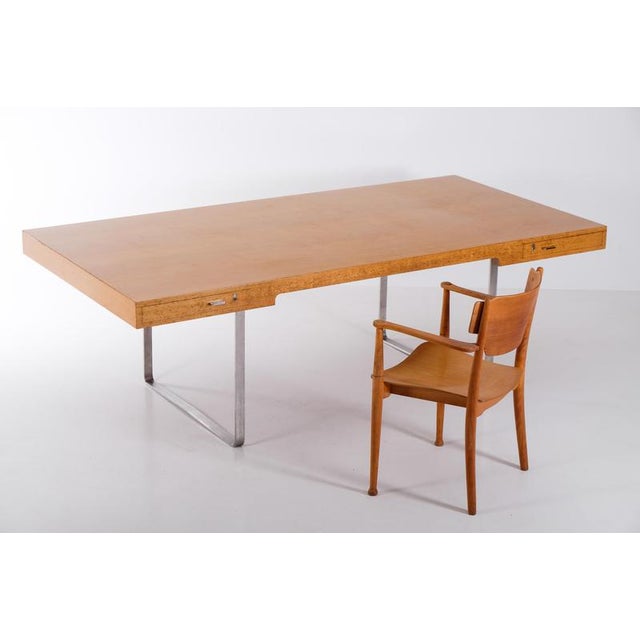 JH 810 Oak Desk attributed to Hans J. Wegner, Denmark, 1970s For Sale - Image 12 of 15