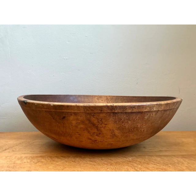 Mid 20th Century Vintage Large Wood Salad Bowl For Sale - Image 5 of 12