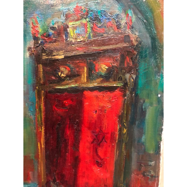 Jacques Zucker, Synagogue Interior Jerusalem French Judaica Oil Painting Israeli Bezalel School For Sale In Miami - Image 6 of 7