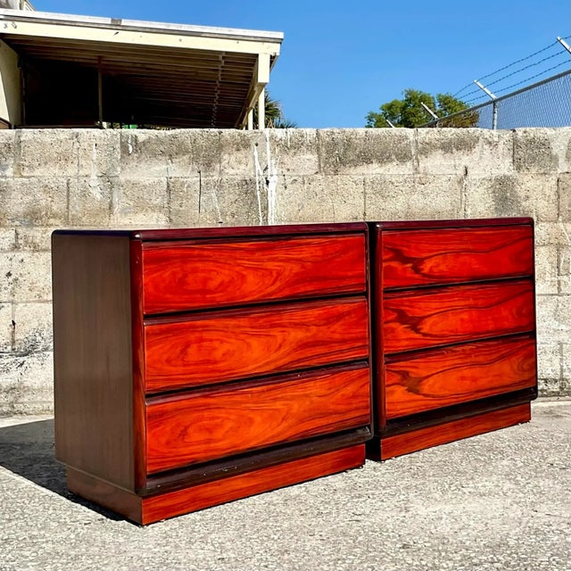 Vintage Mid-Century Modern Brouer Rosewood Chest of Drawers - A Pair For Sale - Image 9 of 10