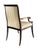 Chinoiserie Vintage Regency Style Chinoiserie “Royal Pavilion” Dining Arm Chairs in Black Lacquer by Karges - Set of 4 For Sale - Image 3 of 10