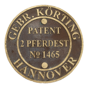 Vintage German Brass Gebr. Korting Hanover Plaque