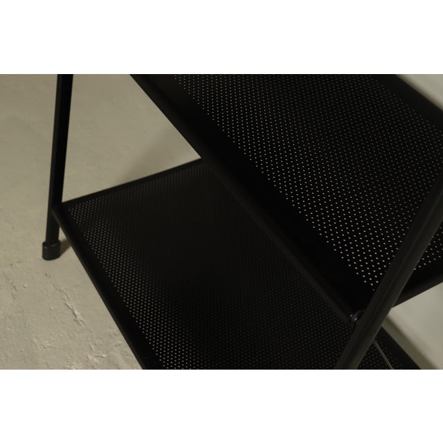 Metal Vintage Freestanding Perforated Steel Shelving Unit, 1980s For Sale - Image 7 of 10