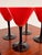 Glass Vintage 1930's Art Deco Red & Black Cordial Cocktail Glasses - Set of 6 For Sale - Image 7 of 9