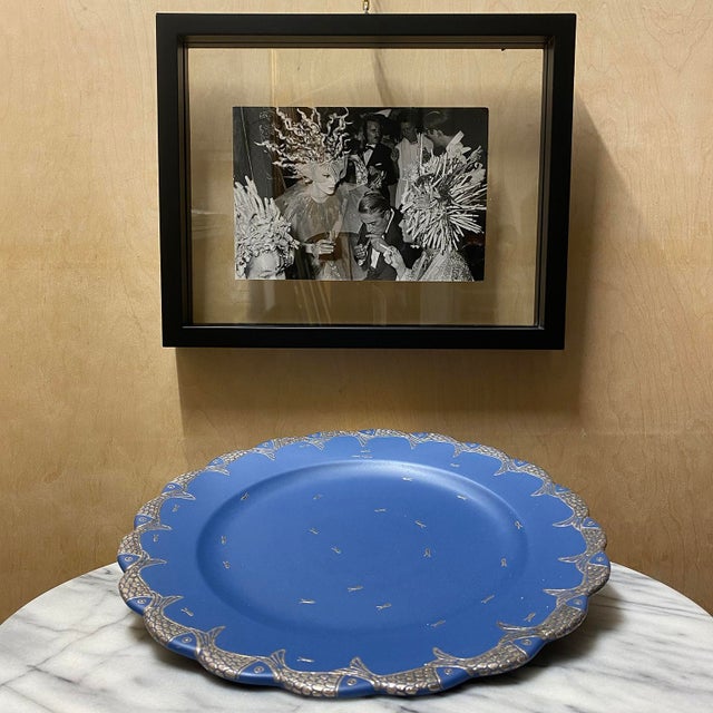 Mid 20th Century Two Emilia Castillo Ceramic and Silver Inlay Plates For Sale - Image 11 of 16