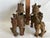 Vintage Bronze Foo Dogs on Wooden Stand - 3 Piece Set For Sale - Image 10 of 16