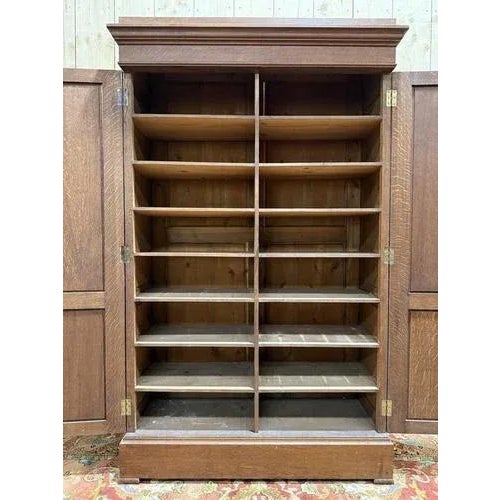 Oak Cardboard Box Cabinet, 1900s For Sale - Image 4 of 7