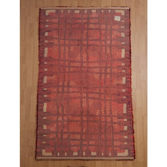Textile Mid-Century Modern Rug in Wool, Germany, 1970s For Sale - Image 7 of 9