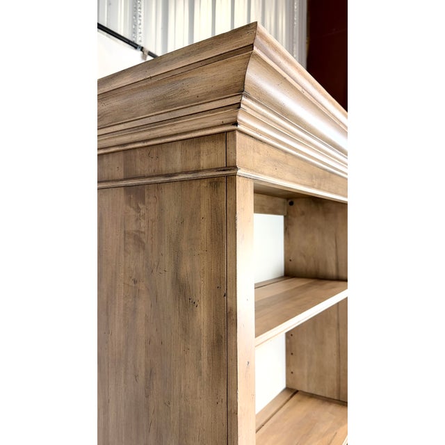 Early 21st Century Ethan Allen Villa Double File Bookcase in Natural Wood Finish For Sale - Image 5 of 10