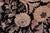 Shabby Chic Shabby Chic Floral 1990's Pak-Persian Black/Black Wool Round Rug - 8'1'' X 8'5'' For Sale - Image 3 of 9