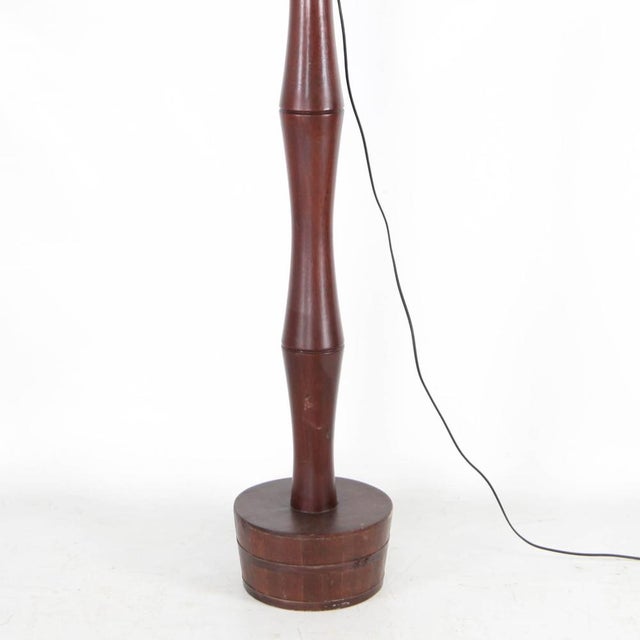 Wooden Coconut Tree Floor Lamp, 1970s For Sale - Image 3 of 13