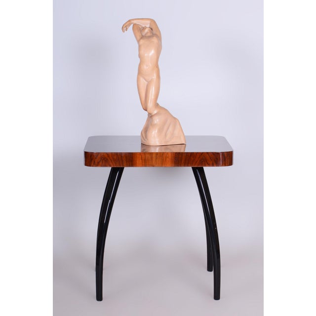 Light Yellow Art Deco Statue in Ceramic by J. Palavský, Czech, 1930s For Sale - Image 8 of 9