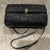 1960s French Riviera Style Glossy Black Wicker and Brass Italian Shoulder Bag For Sale - Image 12 of 12