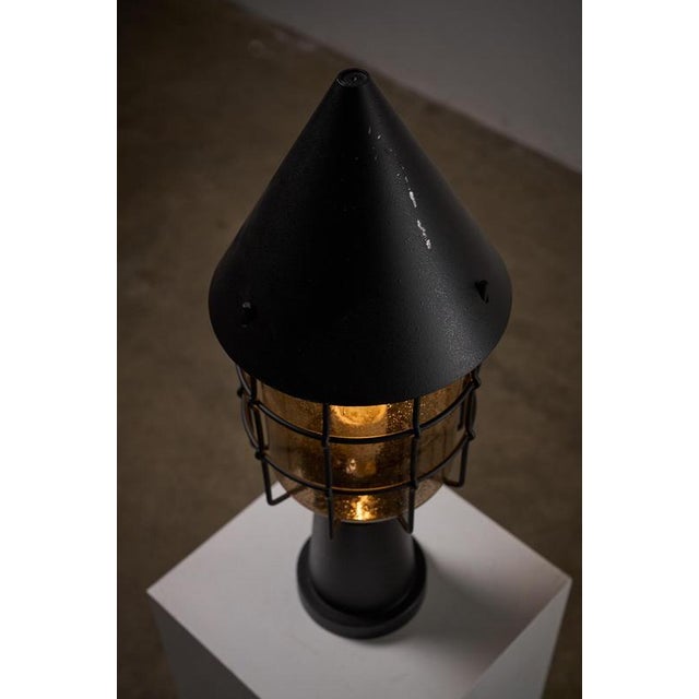 Path Lamp with Amber Bubble Glass from BEGA, 1970s For Sale - Image 6 of 8