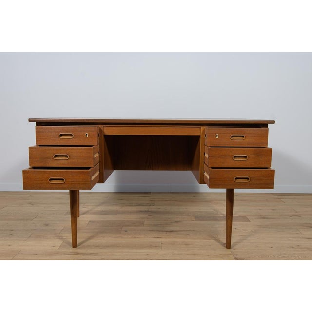 Mid-Century Freestanding Teak Desk, 1960s For Sale - Image 13 of 18