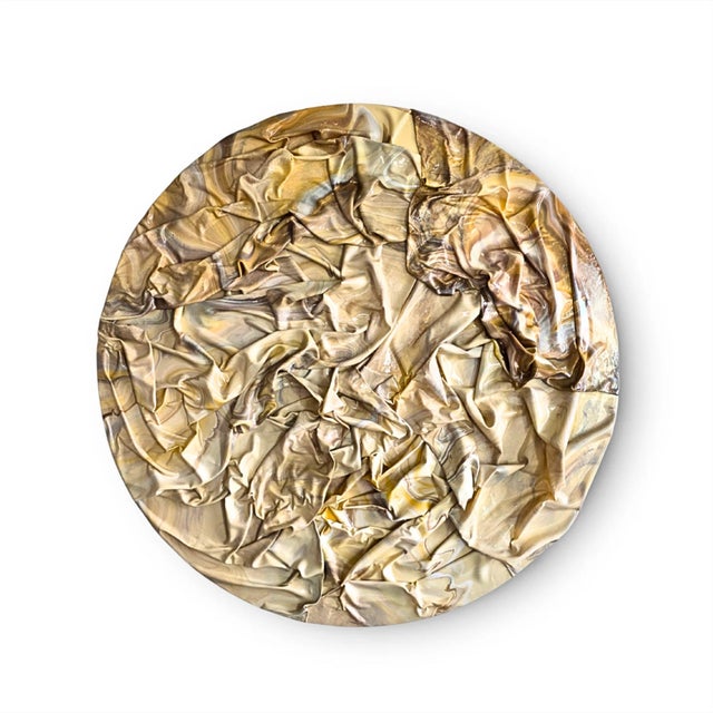 "Suspiro" Round 36" Original Sculptural Abstract Painting by Shelly Floyd For Sale - Image 10 of 10