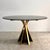 Sculptural Circular Dining Table in Gilded Metal and Smoked Glass from Renato Zevi, 1970s For Sale - Image 9 of 10