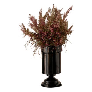 Amphora Vase in Licorice Glossy Varnished Aluminum by Caspal For Sale