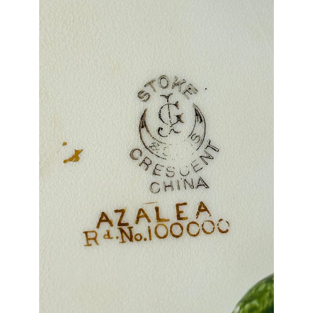 1900 - 1909 1900's Antique George Jones Crescent China Ruffled Footed Dish / Bowl For Sale - Image 5 of 5