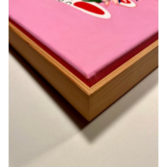 2017 Original Gouache on Canvas Painting by Canadian-American Artist MARY FINLAYSON (b. 1982) Title: "California Art Books...