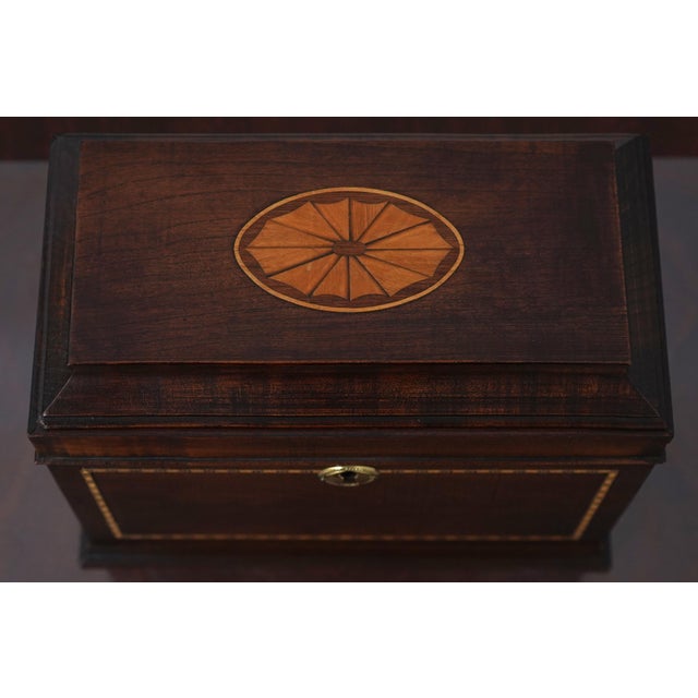 1980s Bartley Inlaid Cherry Decanter Box Set For Sale - Image 5 of 14