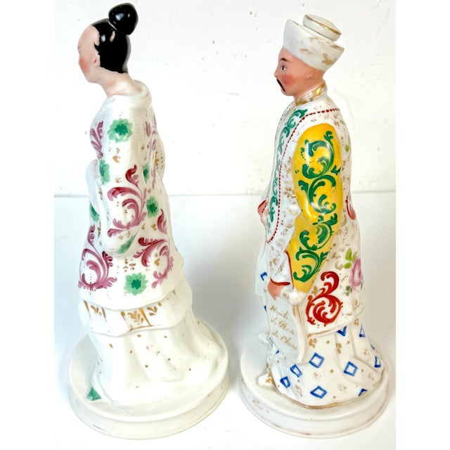 Pair Old Paris Porcelain Chinoiserie Fashion Rose Water Bottles by Jacob Petite For Sale - Image 13 of 18