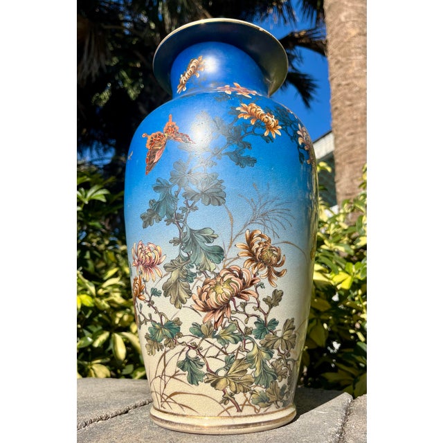 Japanese Antique Japanese Satsuma Pottery Vase For Sale - Image 3 of 11