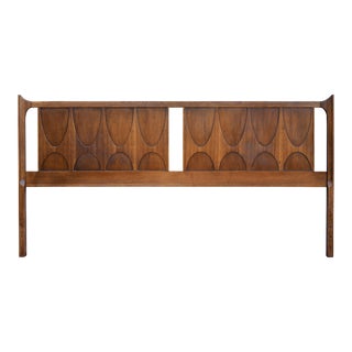 Mid Century Broyhill Brasilia Walnut King Size Headboard For Sale
