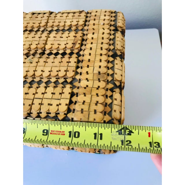 Mid 20th Century Vintage Outsider / Tramp Art Carved Wood Box by Scott For Sale - Image 5 of 10