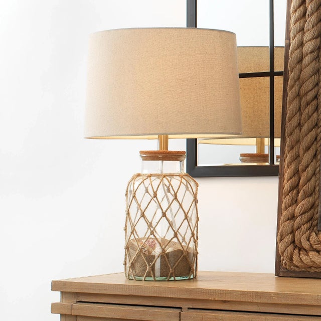Lifestyle by JY Hugo Glass & Rope Table Lamp For Sale In Los Angeles - Image 6 of 9