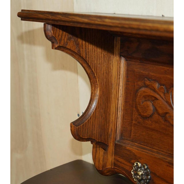Brown Antique Dutch Heavily Carved Oak Wall Rack For Sale - Image 8 of 14