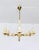 1980s Italian Onyx Brass Vintage Marble Chandelier Lighting Ceiling Fixture Light 6 Arms For Sale - Image 12 of 15