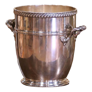 Mid-Century American Silver Over Bronze Champagne Bucket by Gorham