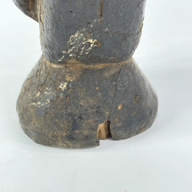 Dark Gray Early 20th Century Kusu Male Wood Figure For Sale - Image 8 of 9