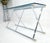 Mid-Century Modern Chrome X Base Glass Top 67" Long Console Sofa Table Mid Century Modern c1970s For Sale - Image 3 of 13