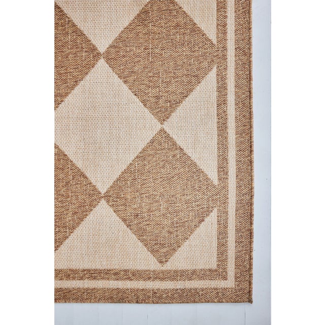 Almond Erin Gates by Momeni Saybrook Diamond Natural Indoor/Outdoor Area Rug 5'3" X 7' For Sale - Image 8 of 12
