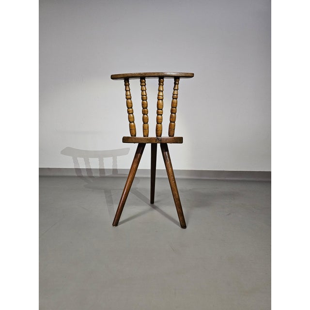 Farmers Tripod Chair in Wood For Sale - Image 14 of 18