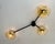 Fabio Ltd Trio Black Powder Coat Amber Bubbles Glass Flush Mount by Fabio LTD For Sale - Image 4 of 5
