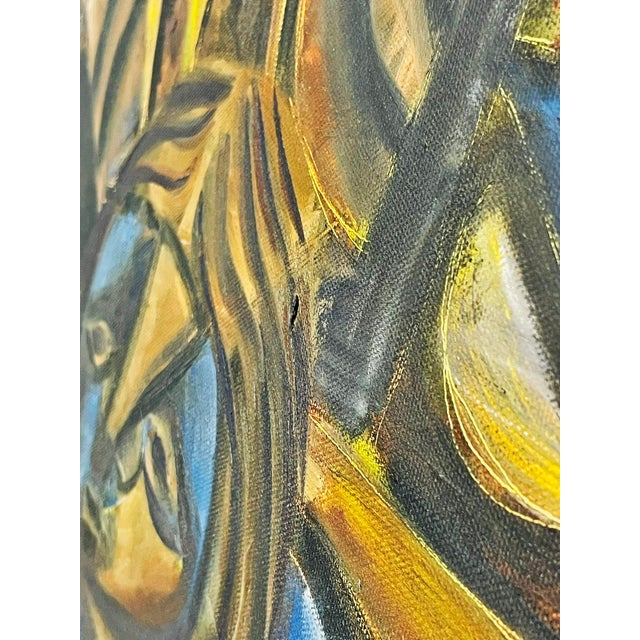 Romeo Tabuena Signed 1983 Abstract Figurative Oil on Canvas Filipino Art For Sale - Image 14 of 17