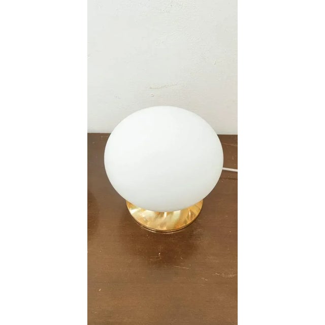 Oval Brass & Glass Lamp For Sale - Image 11 of 12