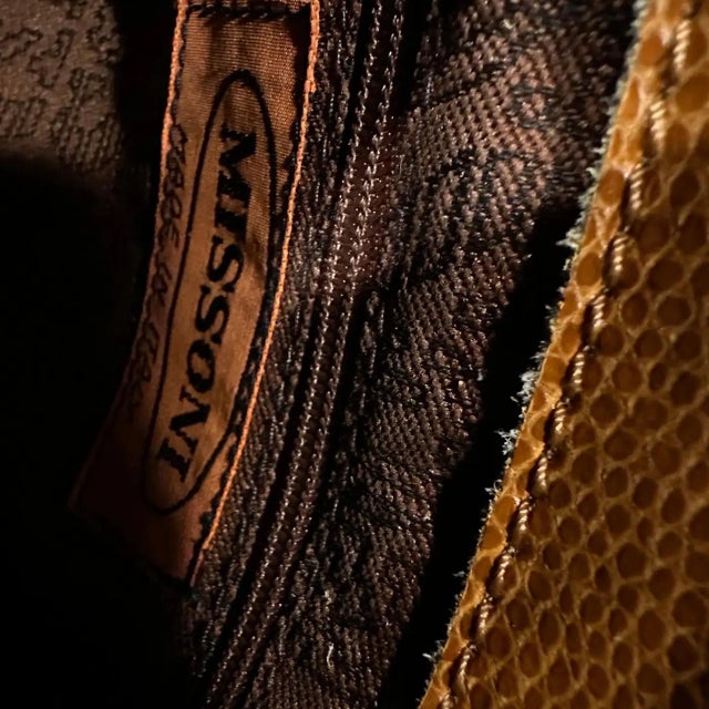 Brown 1990s Light Brown Leather Purse by Missoni For Sale - Image 8 of 12