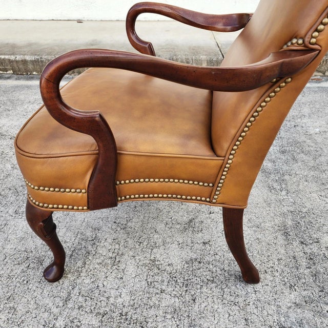 Vintage Guerin Leather Armchair by Leathercraft For Sale - Image 14 of 17