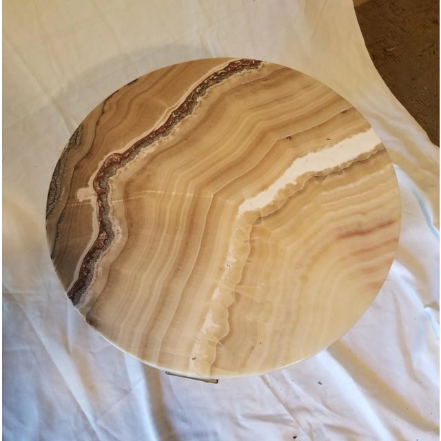 Baker Furniture Company 1950s Round Marble-Top Low Table by Baker For Sale - Image 4 of 10