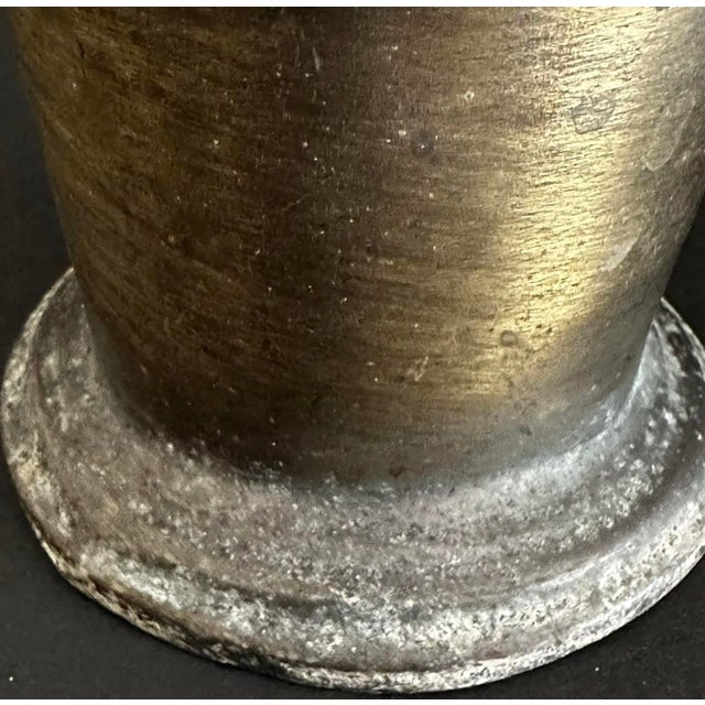 Early 20th Century Vintage 1900s Solid Brass Mortar Apothecary Pharmacy Herb/Spice Grinder For Sale - Image 5 of 6