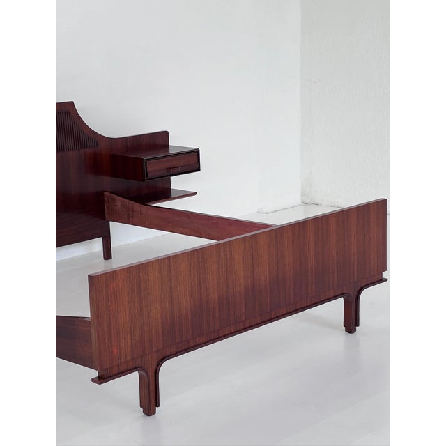 Brown Double Bed by Gianfranco Frattini, 1950s For Sale - Image 8 of 11