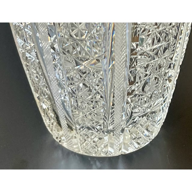 Tall Antique American Brilliant Vase For Sale - Image 4 of 7